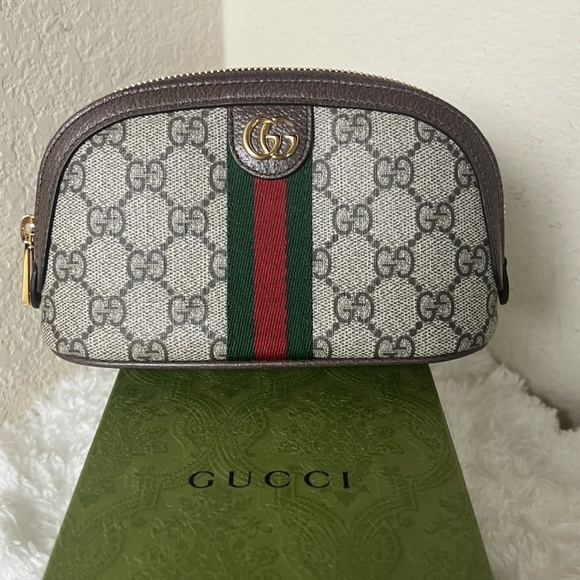 Gucci GG Supreme Small Ophidia Cosmetic Bag - Picture 1 of 8